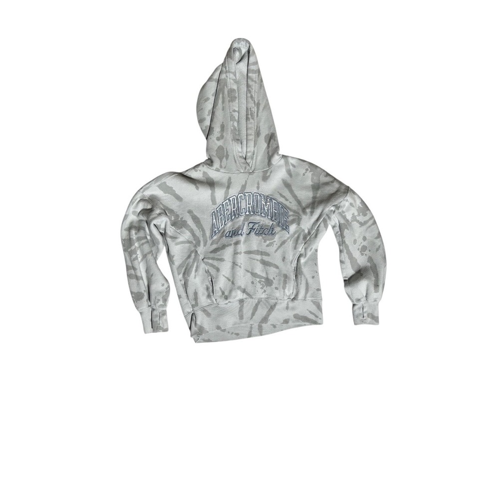 Abercrombie Kids Hoodie Sweatshirt Gray Tie Dye Pullover Youth‎ Girls Size 11/12